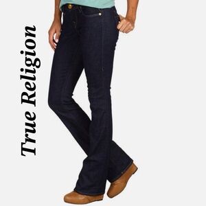 Like NEW True Religion jeans women Tony mid rise boot leg Size 28